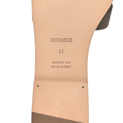 Hermes Epsom Oran Sandals 41 Etoupe 8 of 11
