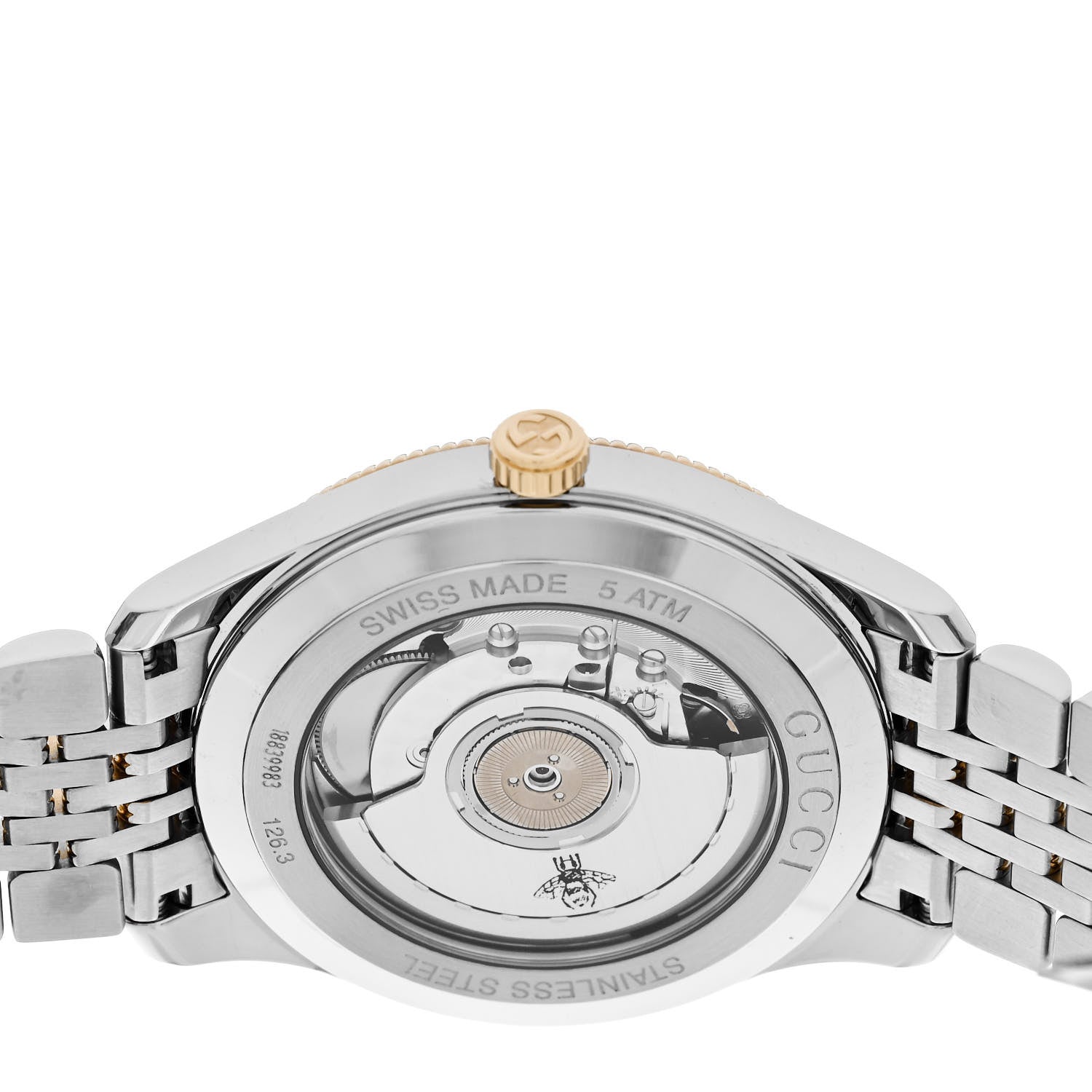 Gucci Stainless Steel 40mm G-Timeless Two Tone Charm Automatic Watch 5 of 5