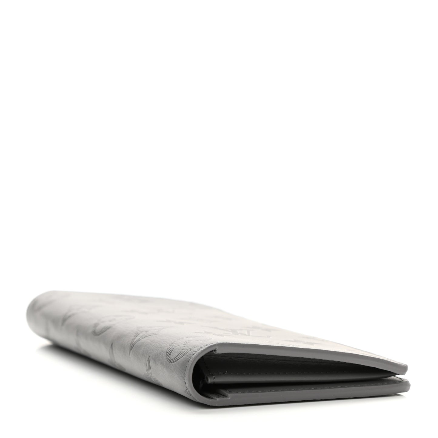 Calfskin Monogram Shadow Brazza Wallet Anthracite Gray