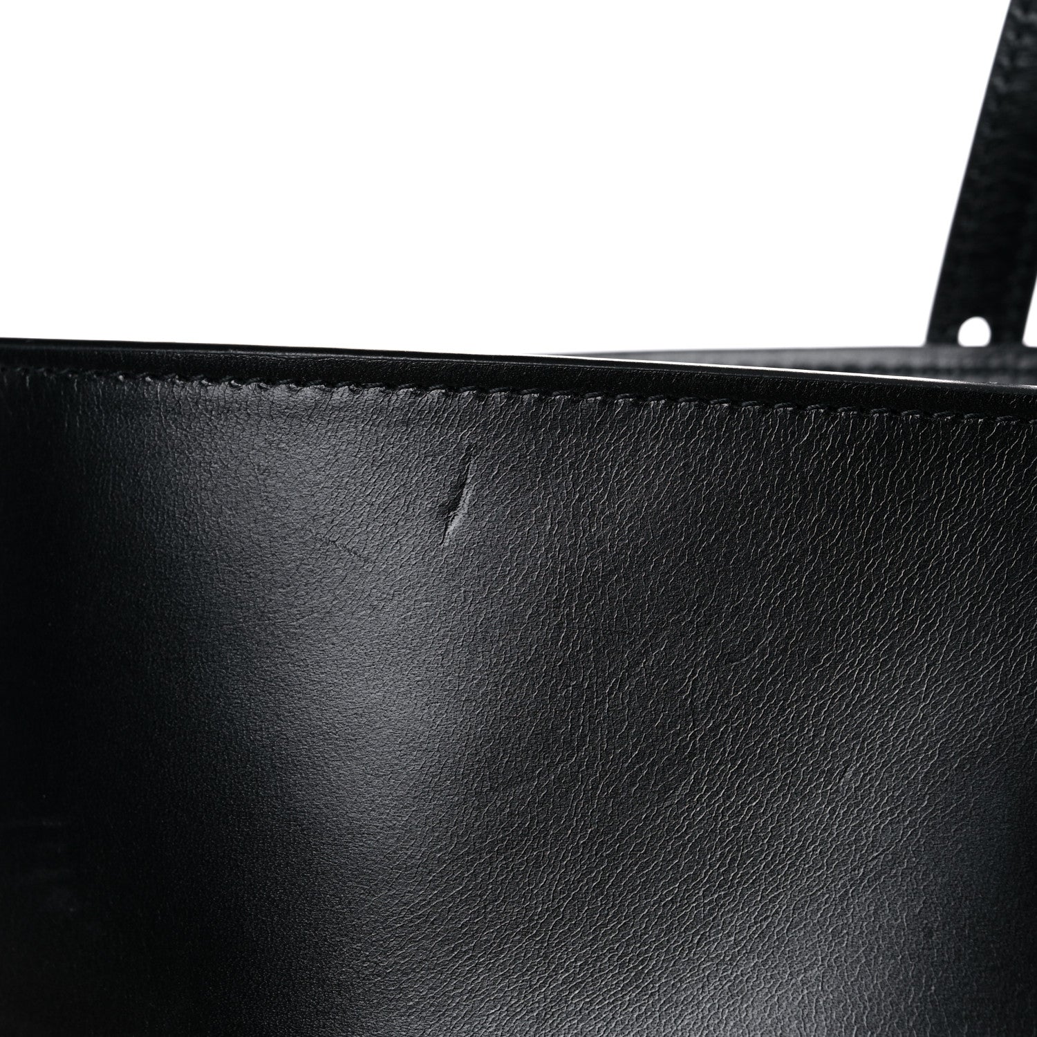 Saint Laurent Calfskin Raffia Medium Shopper Tote Black 15 of 15