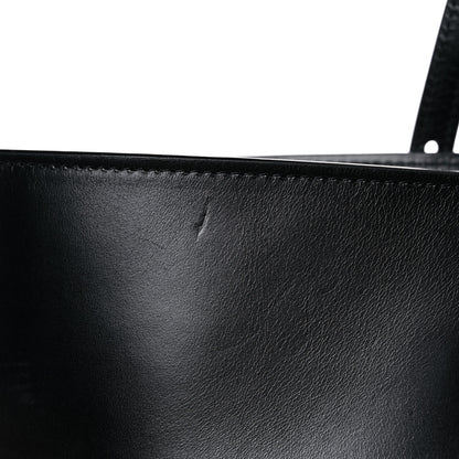 Saint Laurent Calfskin Raffia Medium Shopper Tote Black 15 of 15