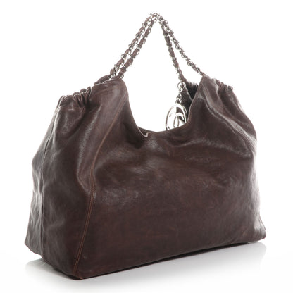 Chanel Distressed Caviar XL Coco Cabas Brown 3 of 7