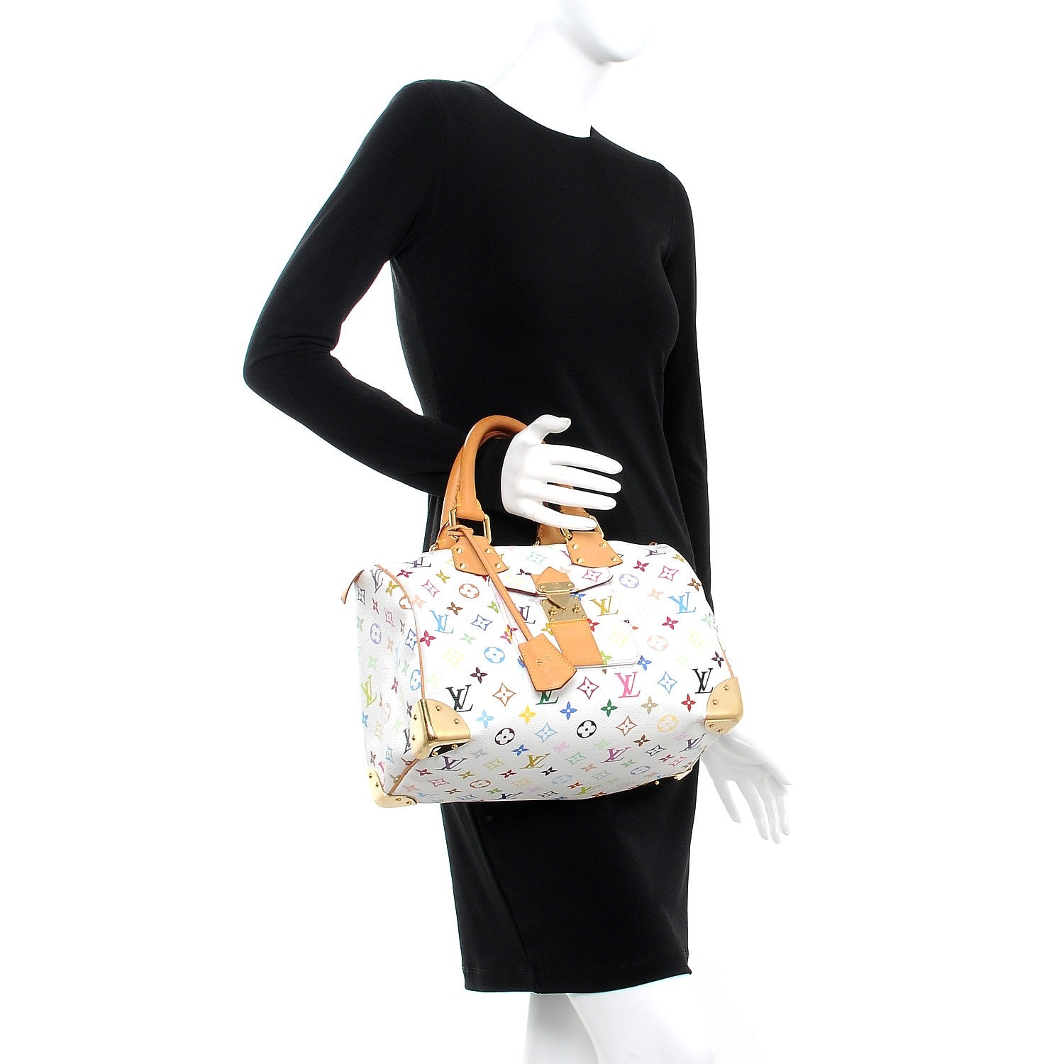 Louis Vuitton Monogram Multicolor Speedy 30 White 2 of 8