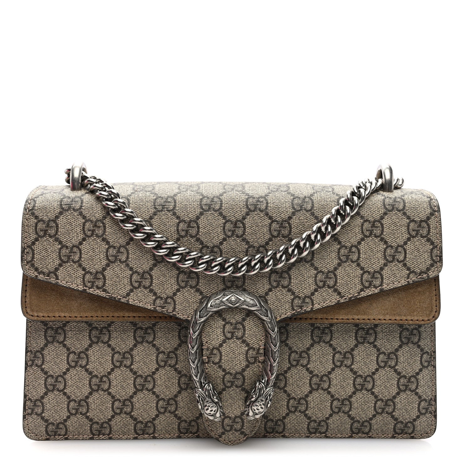Gucci GG Supreme Monogram Small Dionysus Shoulder Bag Taupe 1 of 10