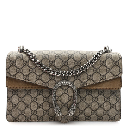 Gucci GG Supreme Monogram Small Dionysus Shoulder Bag Taupe 1 of 10