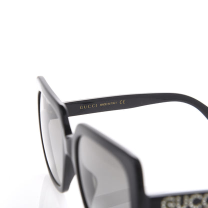 Gucci Crystal Square Frame GG Sunglasses GG0418S Black 6 of 8