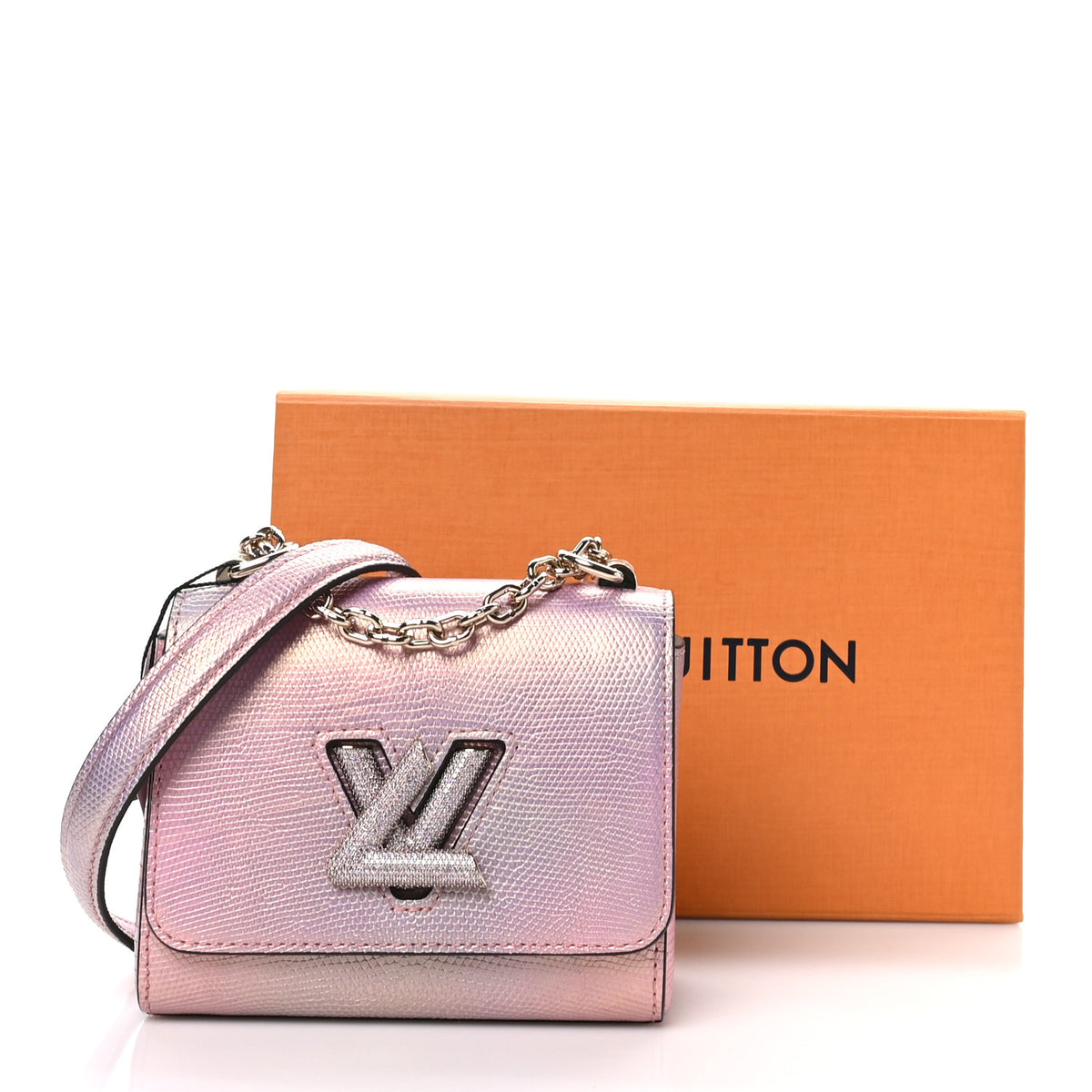 Louis Vuitton Iridescent Lizard Mini Swarovski Twist Shoulder Bag Pink 11 of 11