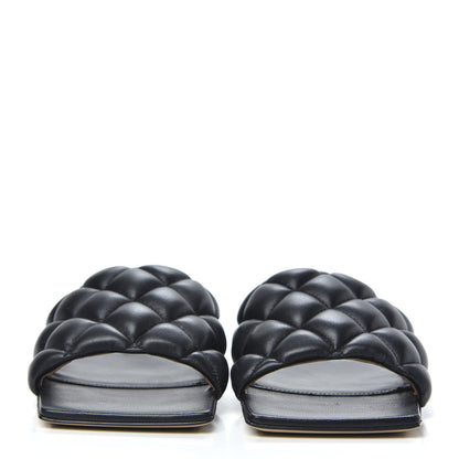 Bottega Veneta Nappa Matelasse Padded Flat Sandals 35 Black 2 of 8