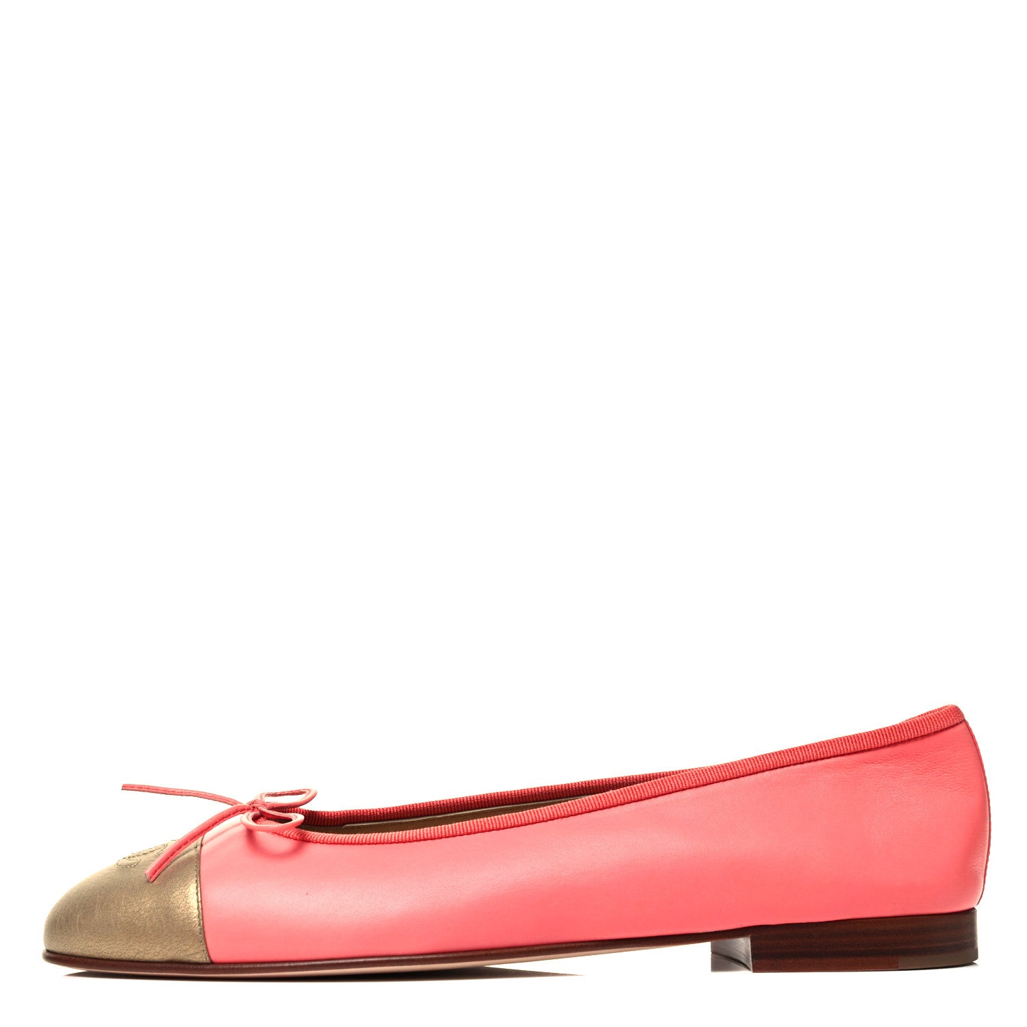 Chanel Calfskin Cap Toe Ballerina Flats 41 Pink 1 of 8