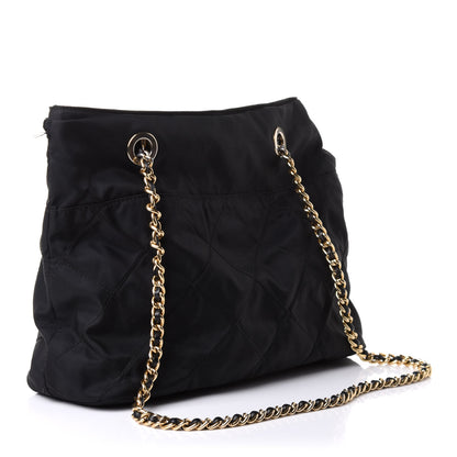 Prada Nylon Tessuto Quilted Shoulder Bag Black 4 of 13