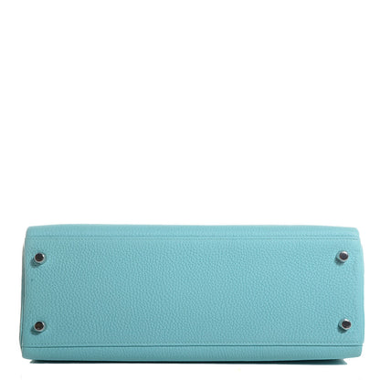 Hermes Togo Kelly Retourne 32 Bleu Atoll 6 of 21