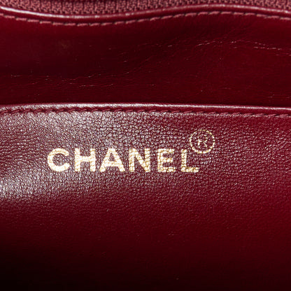 Chanel Lambskin Diagonal Quilted Jumbo Single Flap Black 7 of 11