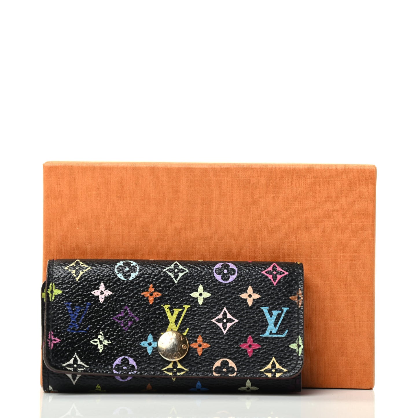 Monogram Multicolor Multicles 4 Key Holder Black