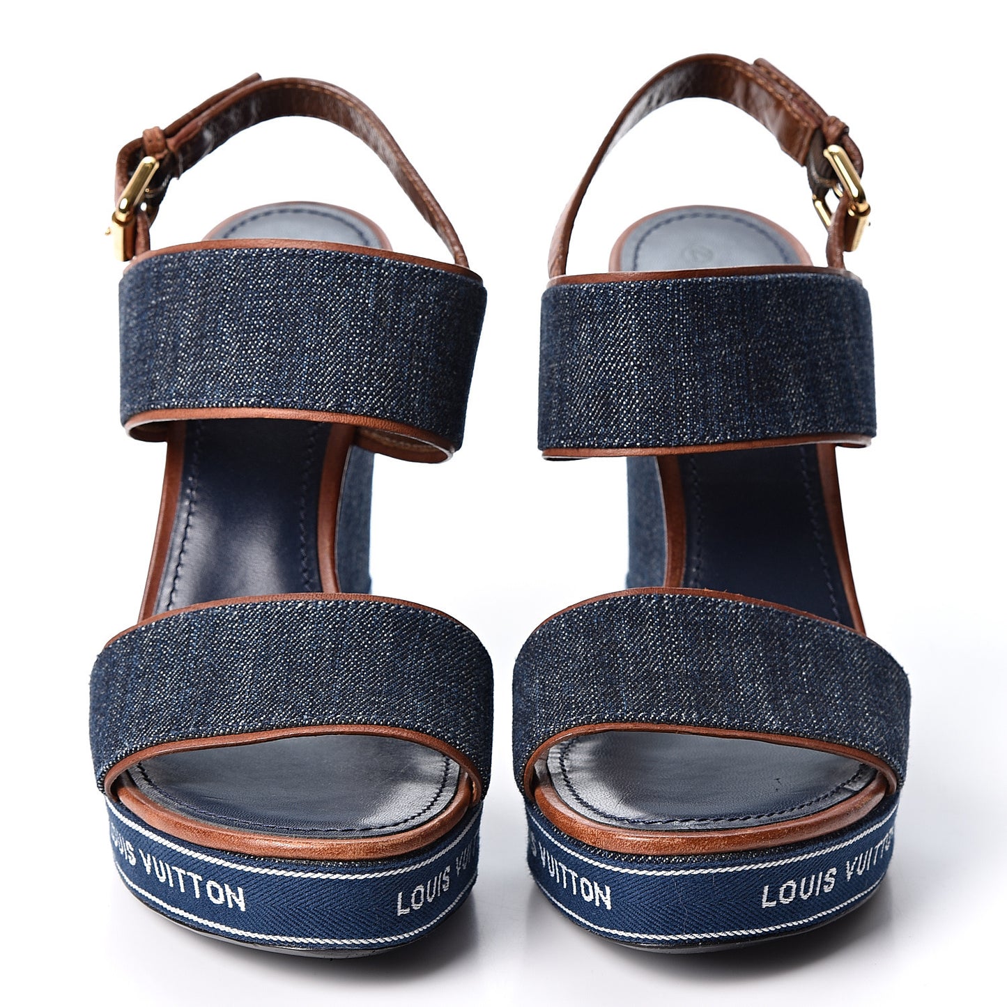 Denim Croisiere Wedge Sandals 38 Marine