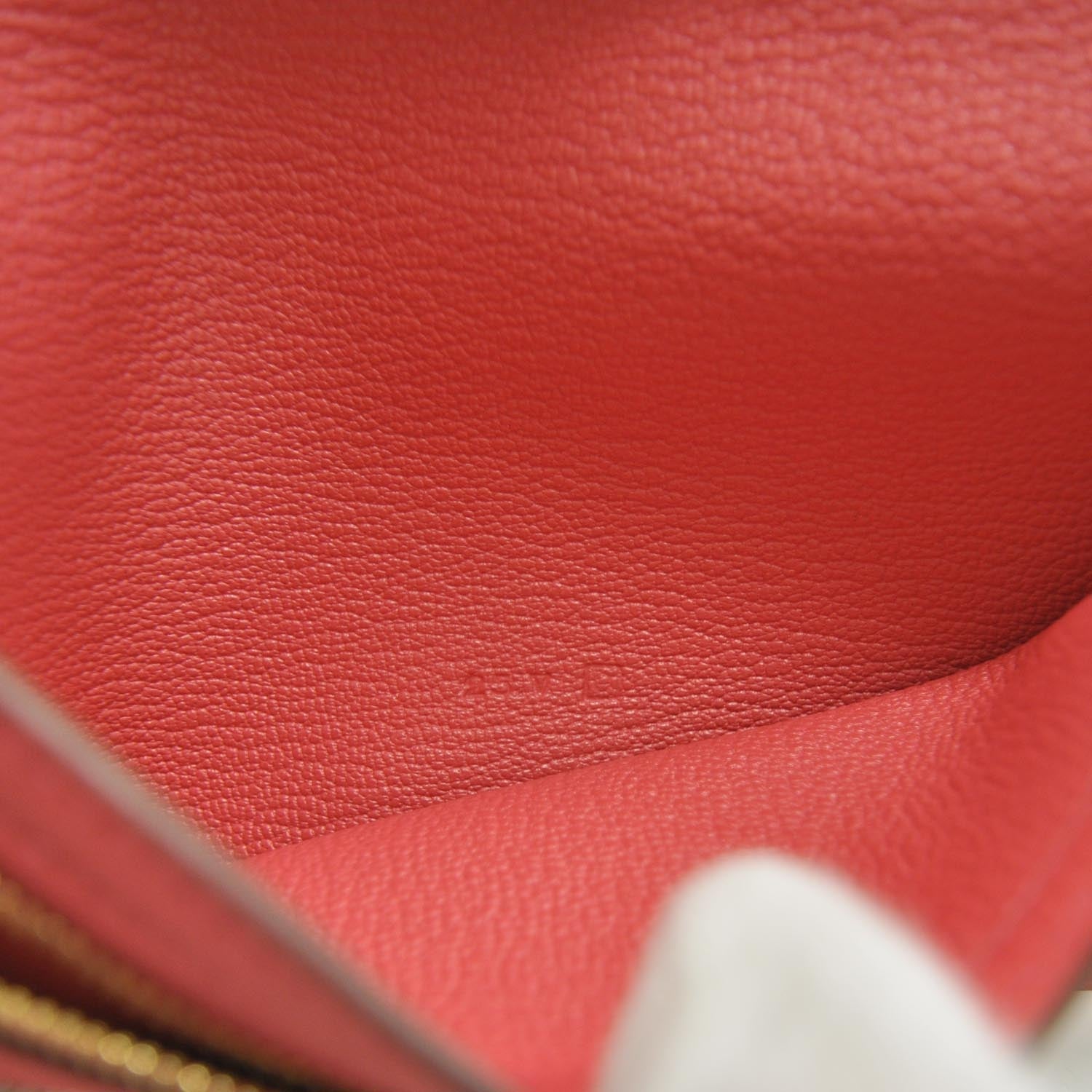 Hermes Chevre Bearn Wallet w Gusset Vermillion Red 13 of 13