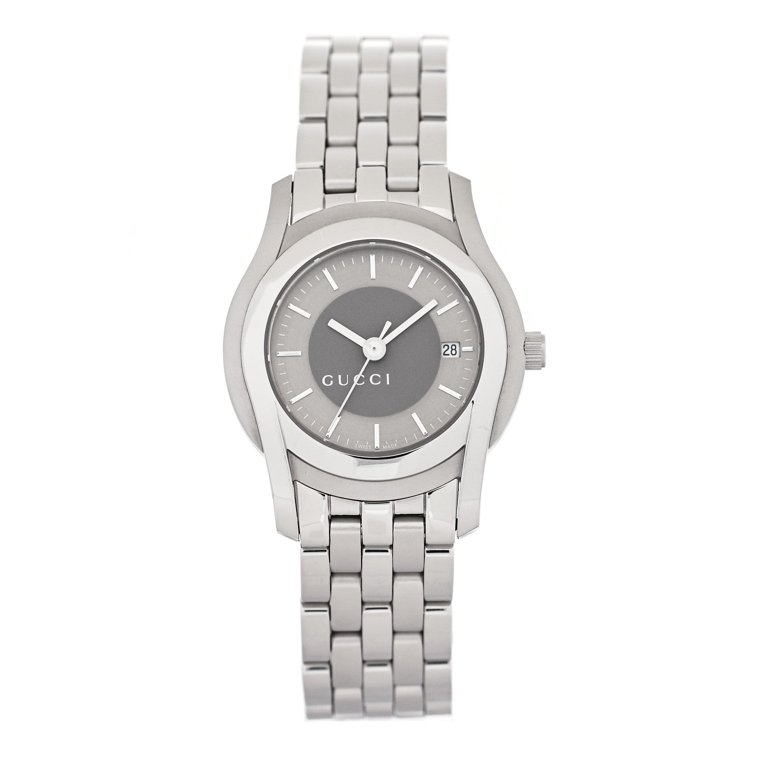 Gucci Stainless Steel 27mm 5500L Quartz Watch Brown 1 of 4