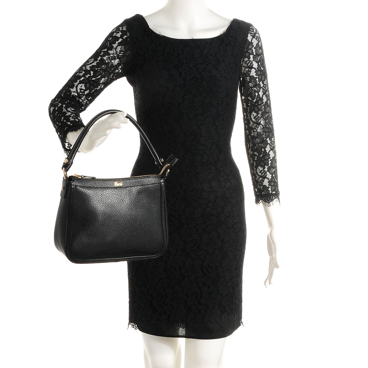 Gucci Leather Abbey Shoulder Bag Black 2 of 7
