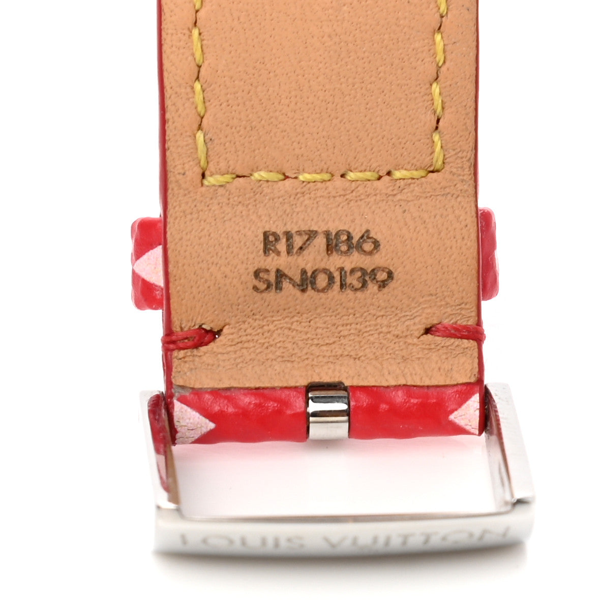 Louis Vuitton Monogram Tambour 10mm Watch Strap Red 4 of 6