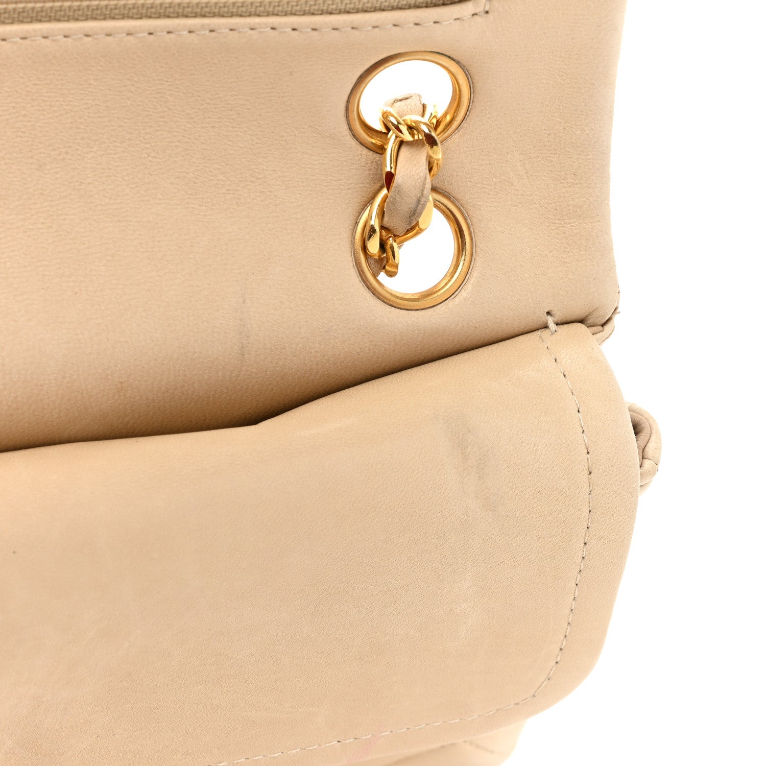 Chanel Lambskin Quilted Small Double Flap Beige 13 of 23