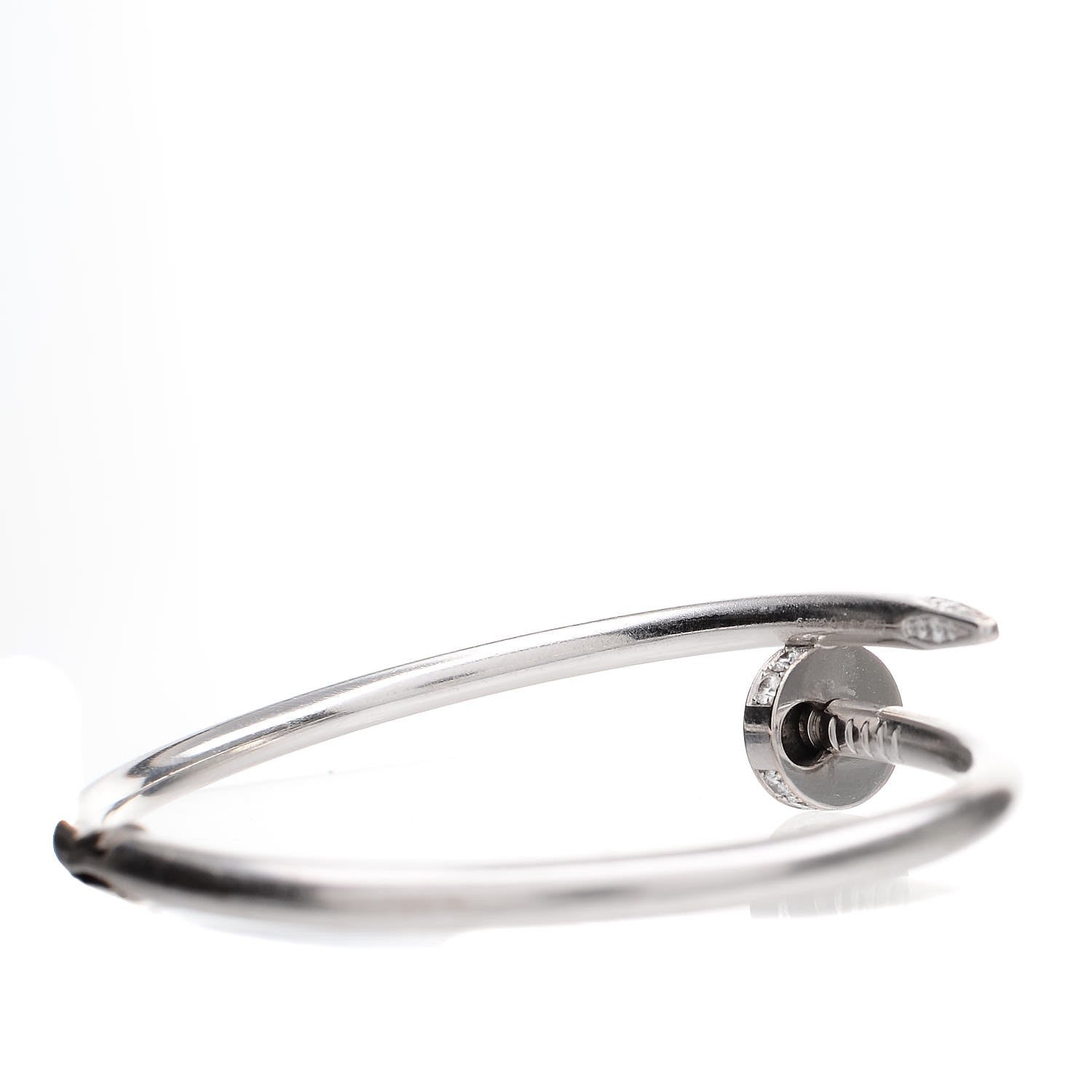Cartier 18K White Gold Diamond Juste Un Clou Bracelet 17 4 of 6