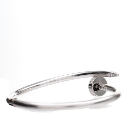 Cartier 18K White Gold Diamond Juste Un Clou Bracelet 17 4 of 6