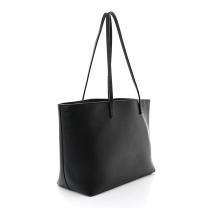 Fendi Vitello Elite Shearling Block Letter Small Roll Tote Black 2 of 10