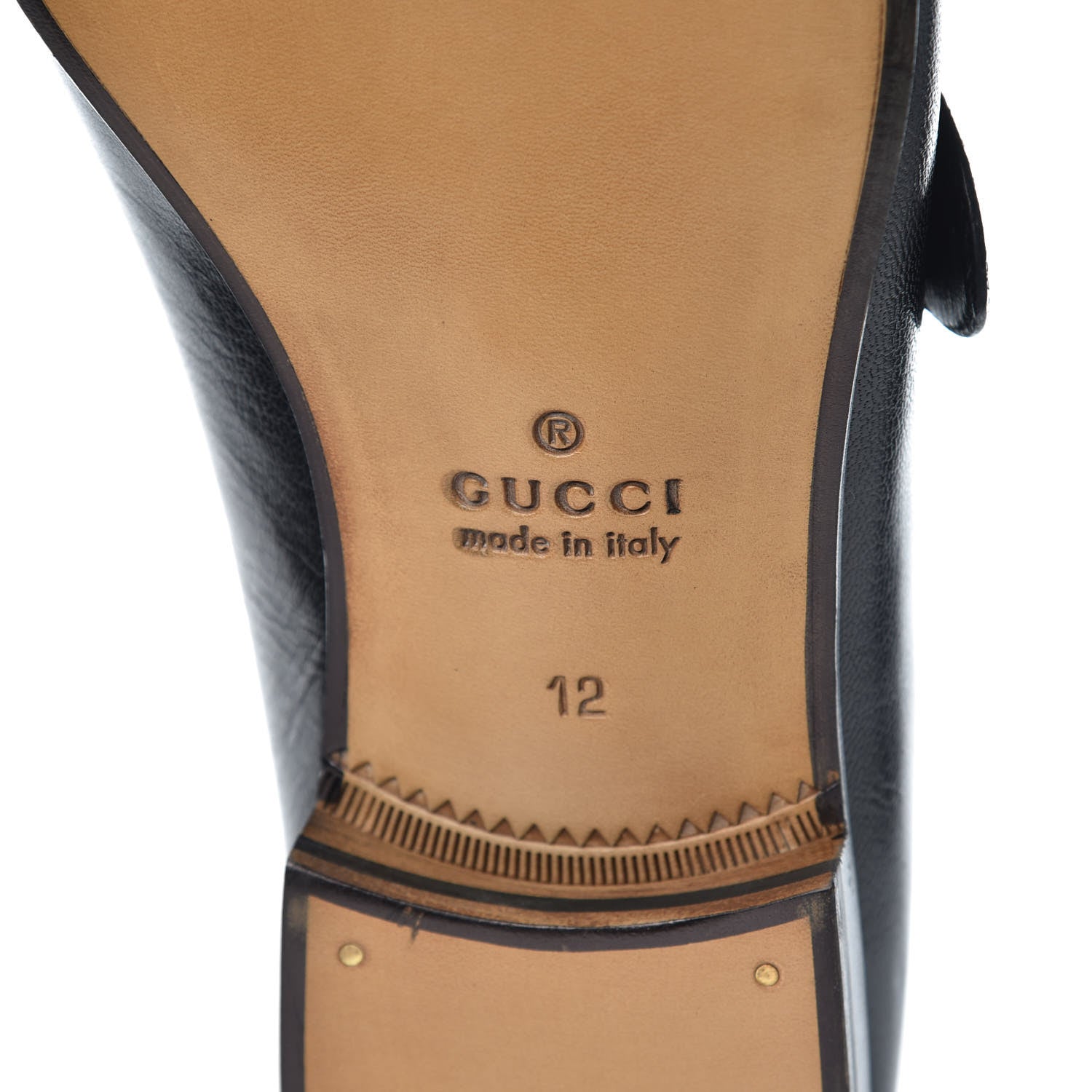 Gucci Goatskin Web Mens GG Loafers 12 Black 7 of 9