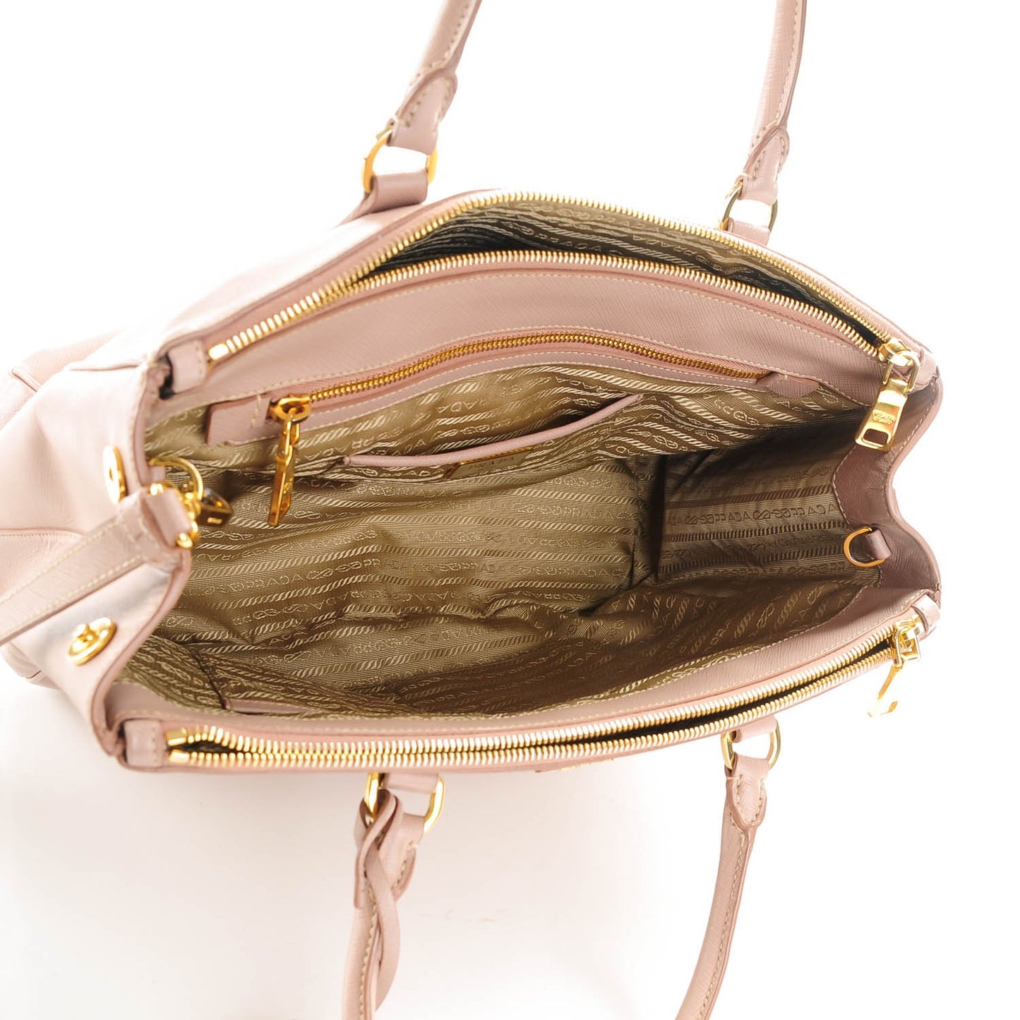Saffiano Medium Galleria Double Zip Tote Cammeo