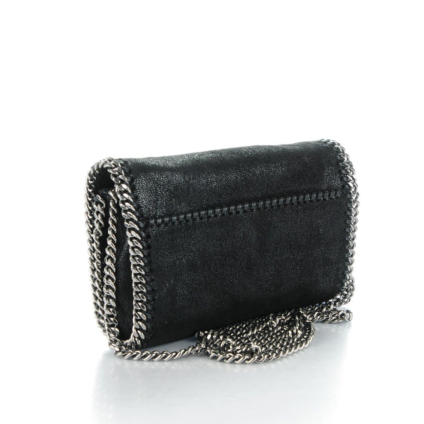Grained Multi Gem Falabella Mini Tote Black