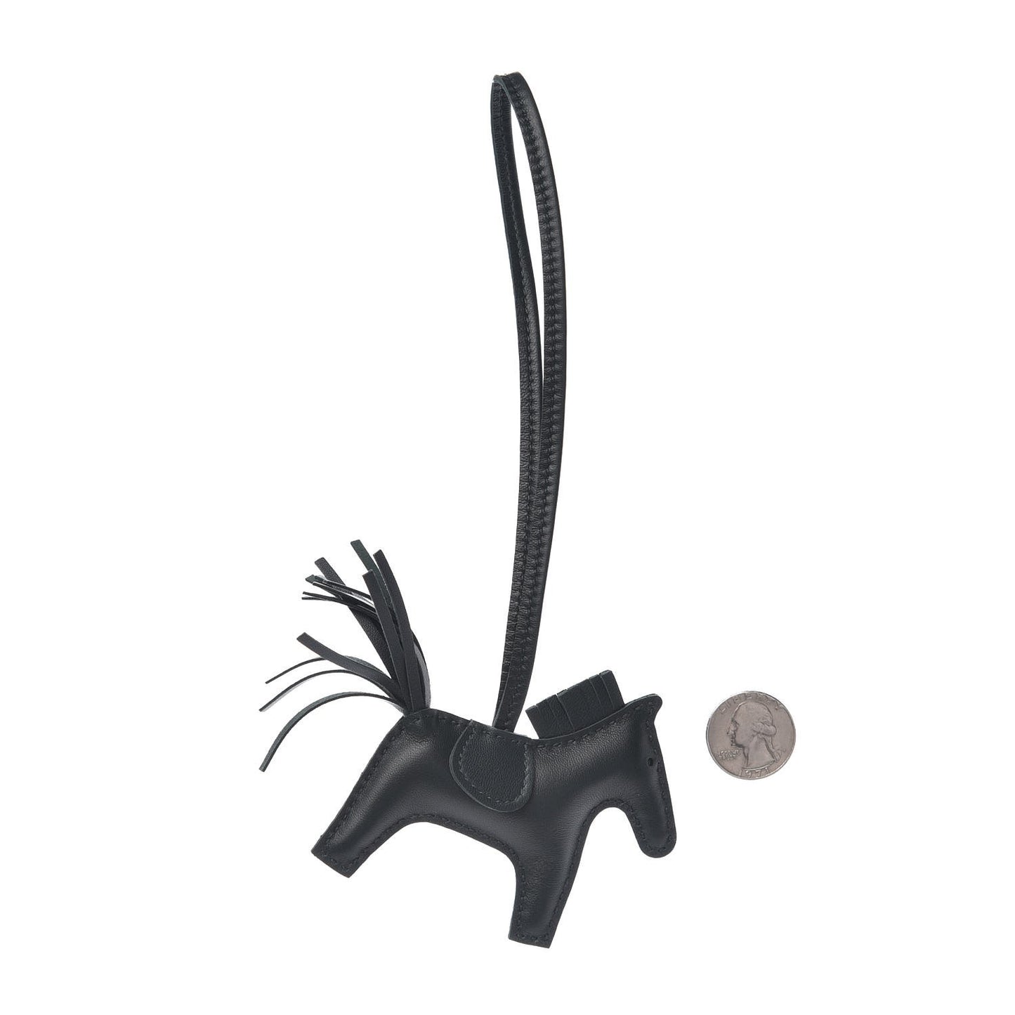 Milo Lambskin Grigri Rodeo Horse Bag Charm PM Vert Cypress