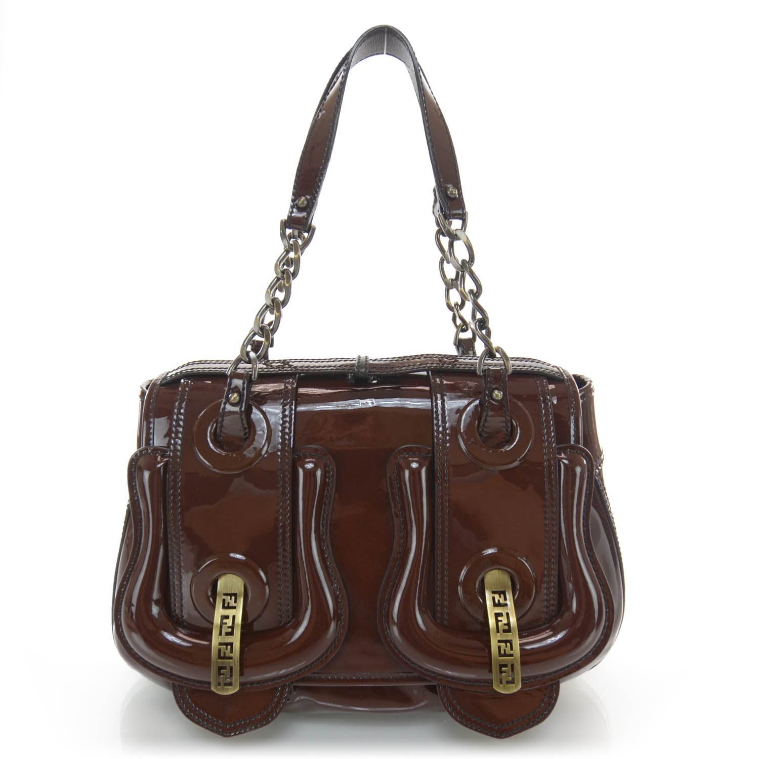 Fendi Patent B Bag Marrone 1 of 7
