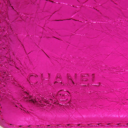 Chanel Metallic Calfskin Bow Yen Wallet Pink 6 of 8
