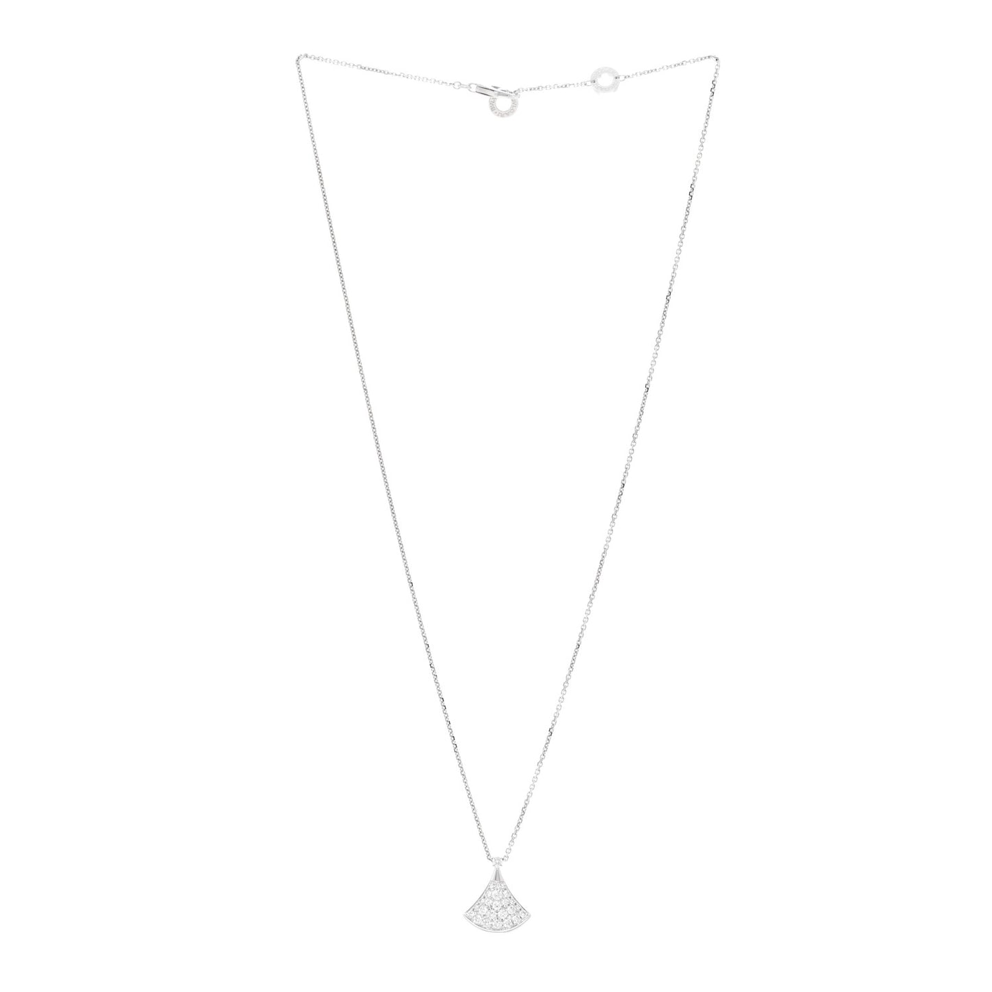18K White Gold Diamond Divas' Dream Pave Necklace