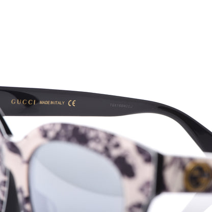 Gucci Acetate Herbarium Print Square Frame Sunglasses GG0029SA White 7 of 9