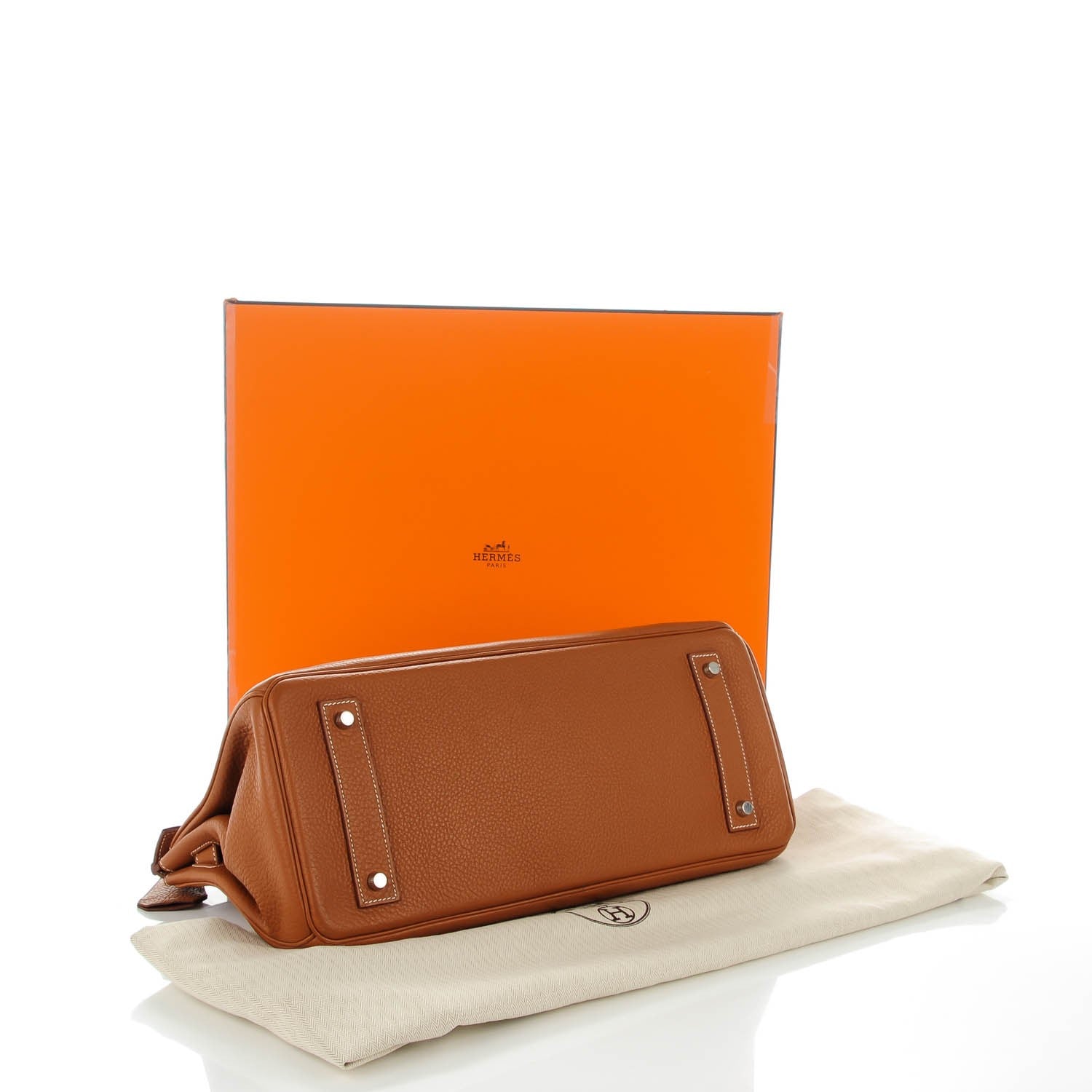 Hermes Taurillon Clemence JPG Shoulder Birkin II 42 Gold 4 of 26