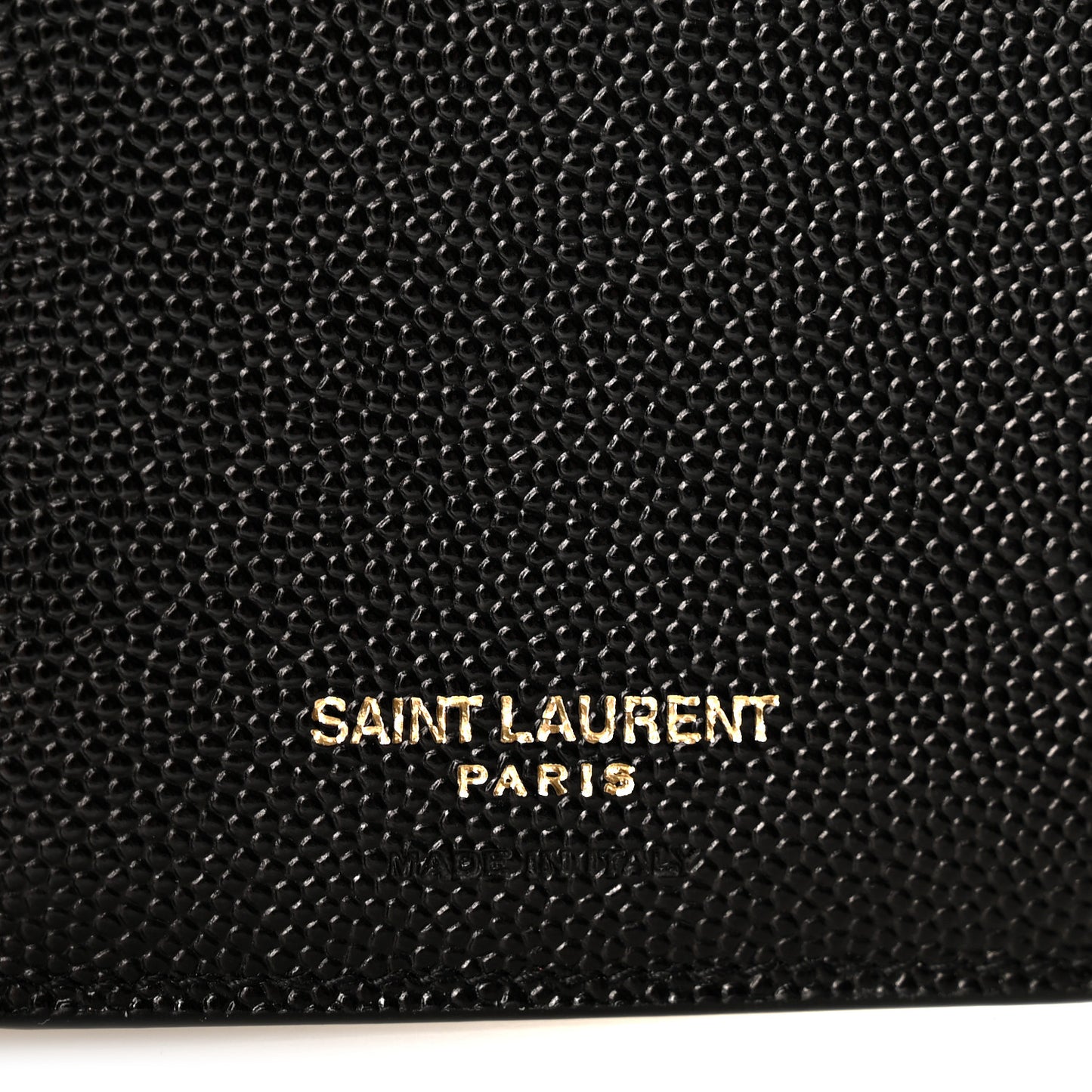 Grain De Poudre Matelasse Chevron Monogram Compact Tri Fold Wallet Black
