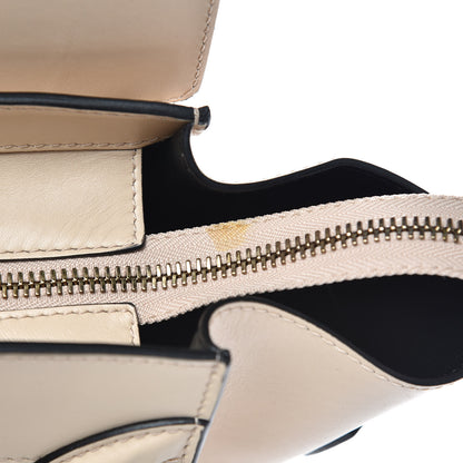 Celine Satin Calfskin Mini Bi-Color Luggage Powder Black 12 of 12