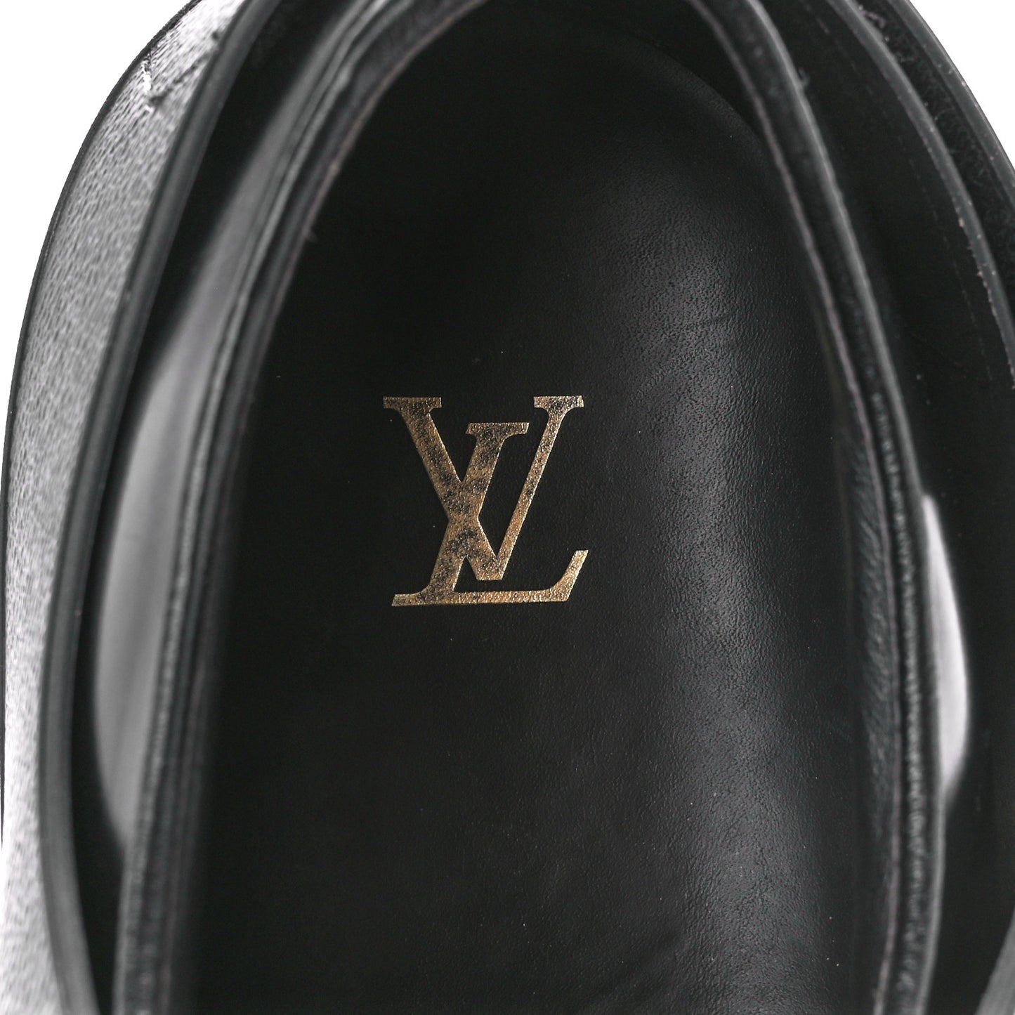 Monogram Eclipse Calfskin Mens Derby LV Derby Harness Shoes 8.5 Black