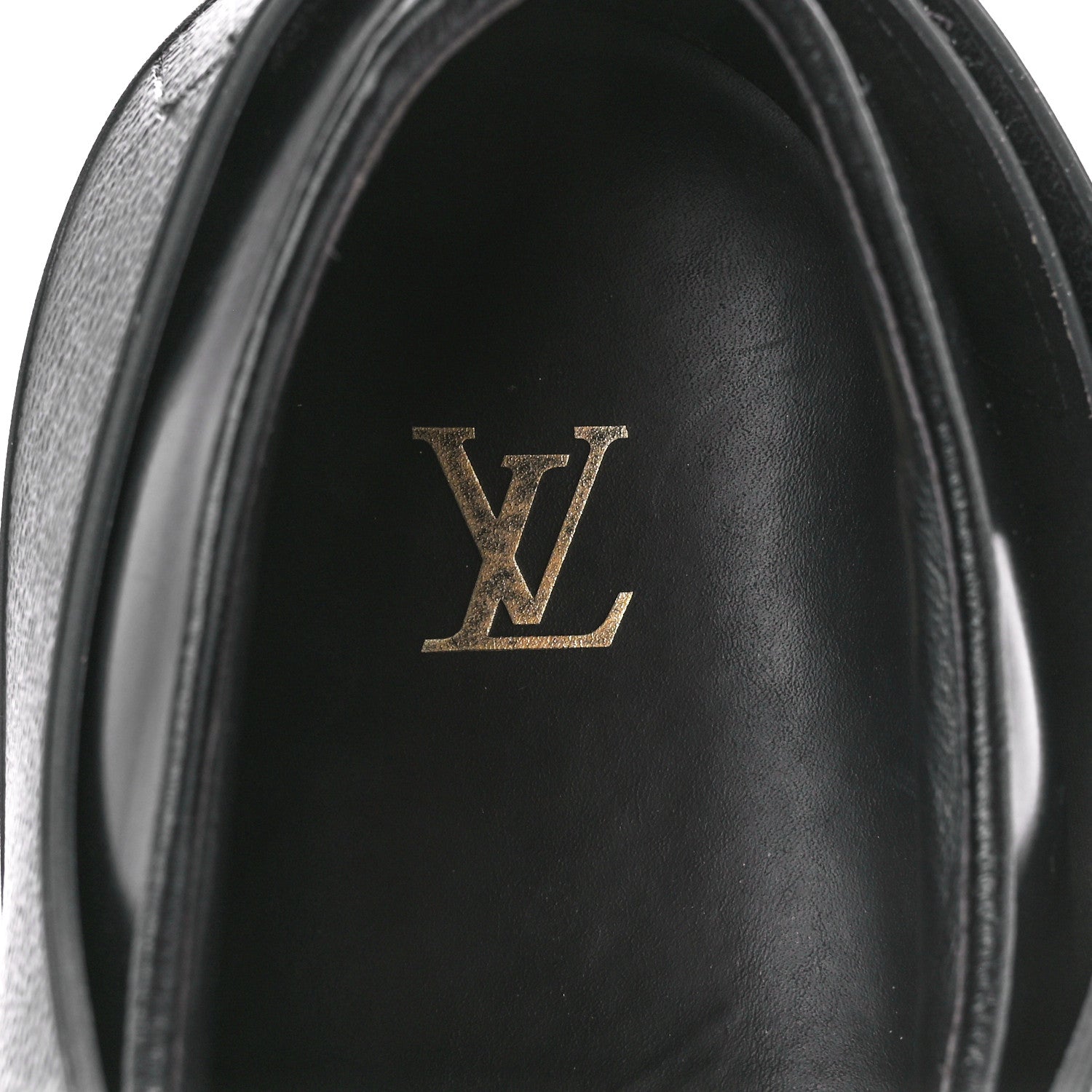 Louis Vuitton Monogram Eclipse Calfskin Mens Derby LV Derby Harness Shoes 8.5 Black 7 of 10