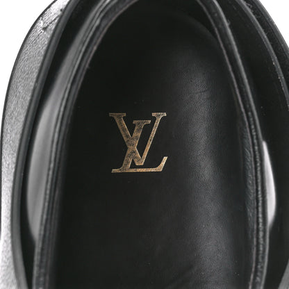 Louis Vuitton Monogram Eclipse Calfskin Mens Derby LV Derby Harness Shoes 8.5 Black 7 of 10