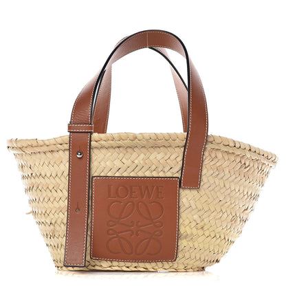 Loewe Raffia Small Basket Tote Bag Natural Tan 1 of 10