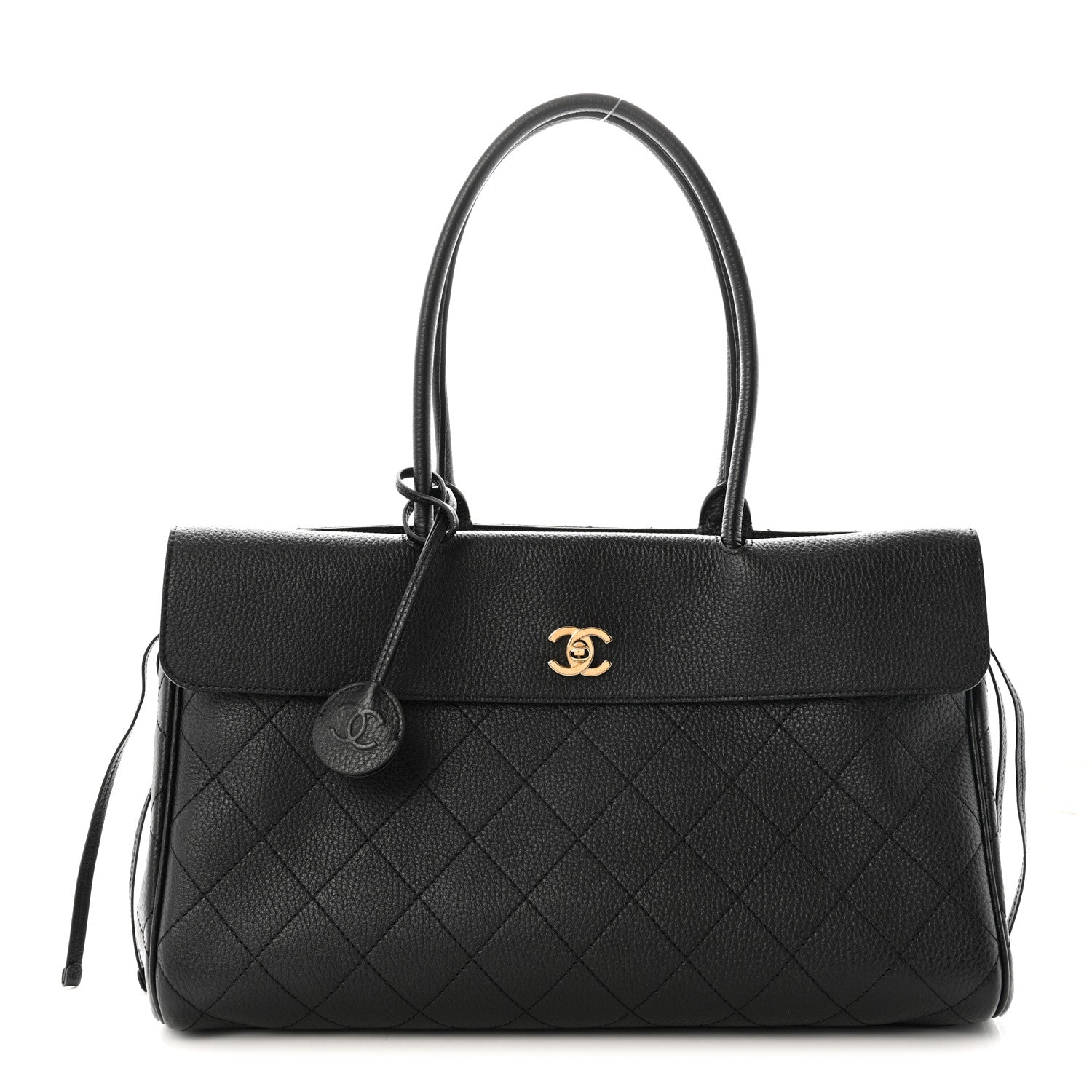 Chanel Grained Calfskin Stitched Urban Essentials Large Shopping Bag Black 1 of 10