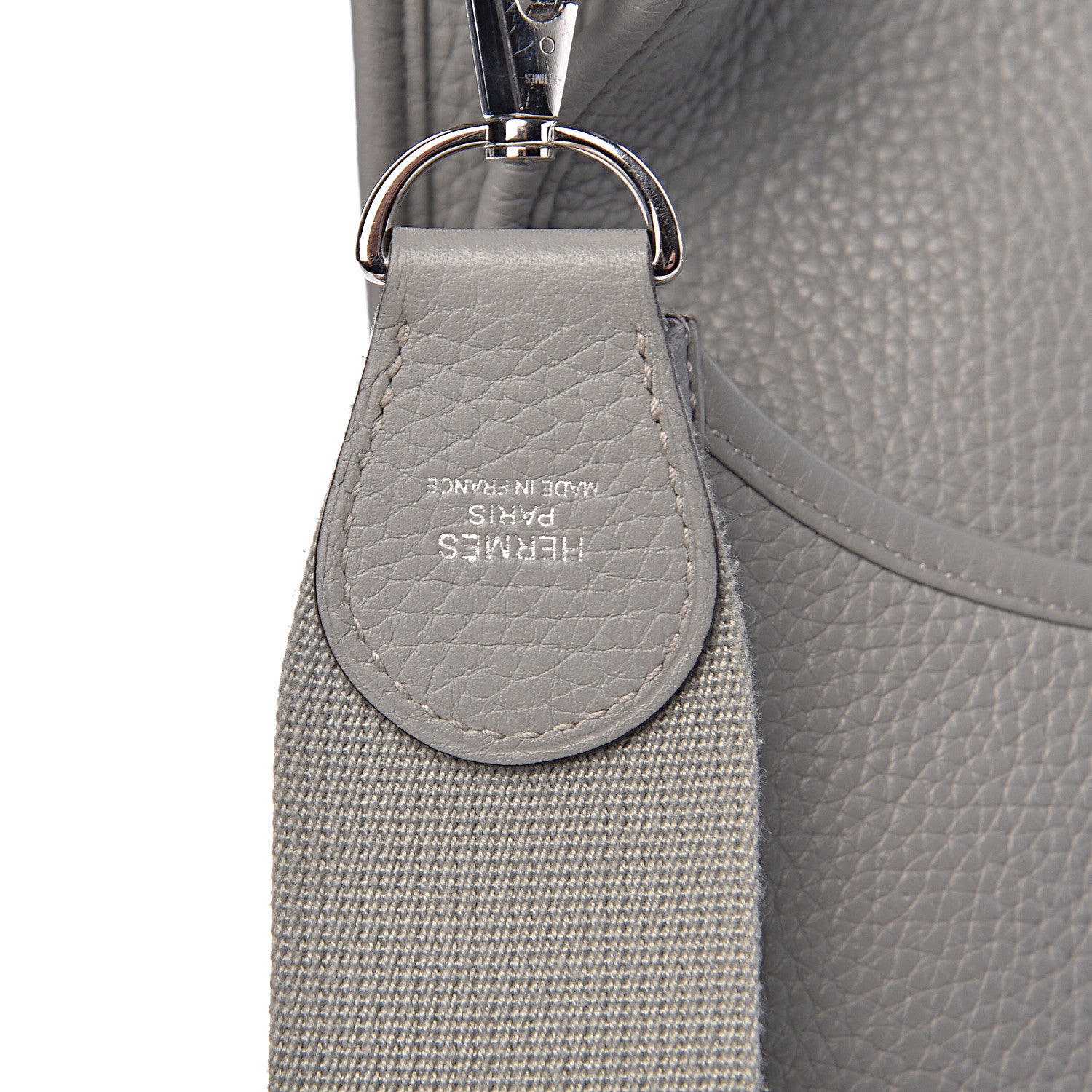 Hermes Taurillon Clemence Evelyne III GM Gris Mouette 8 of 13