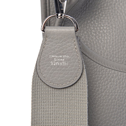 Hermes Taurillon Clemence Evelyne III GM Gris Mouette 8 of 13