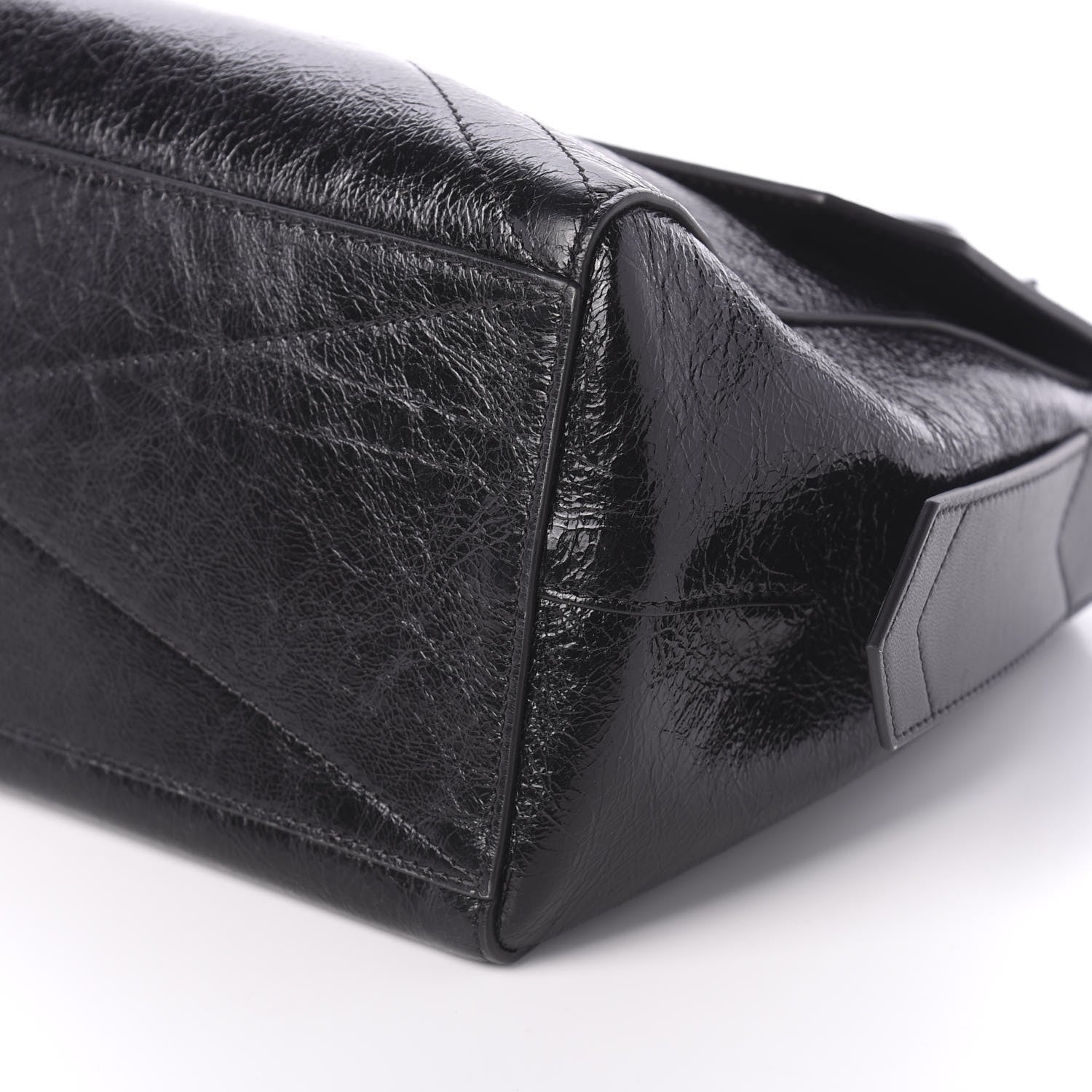 Givenchy Creased Patent Calfskin Medium ID Flap Black 8 of 10