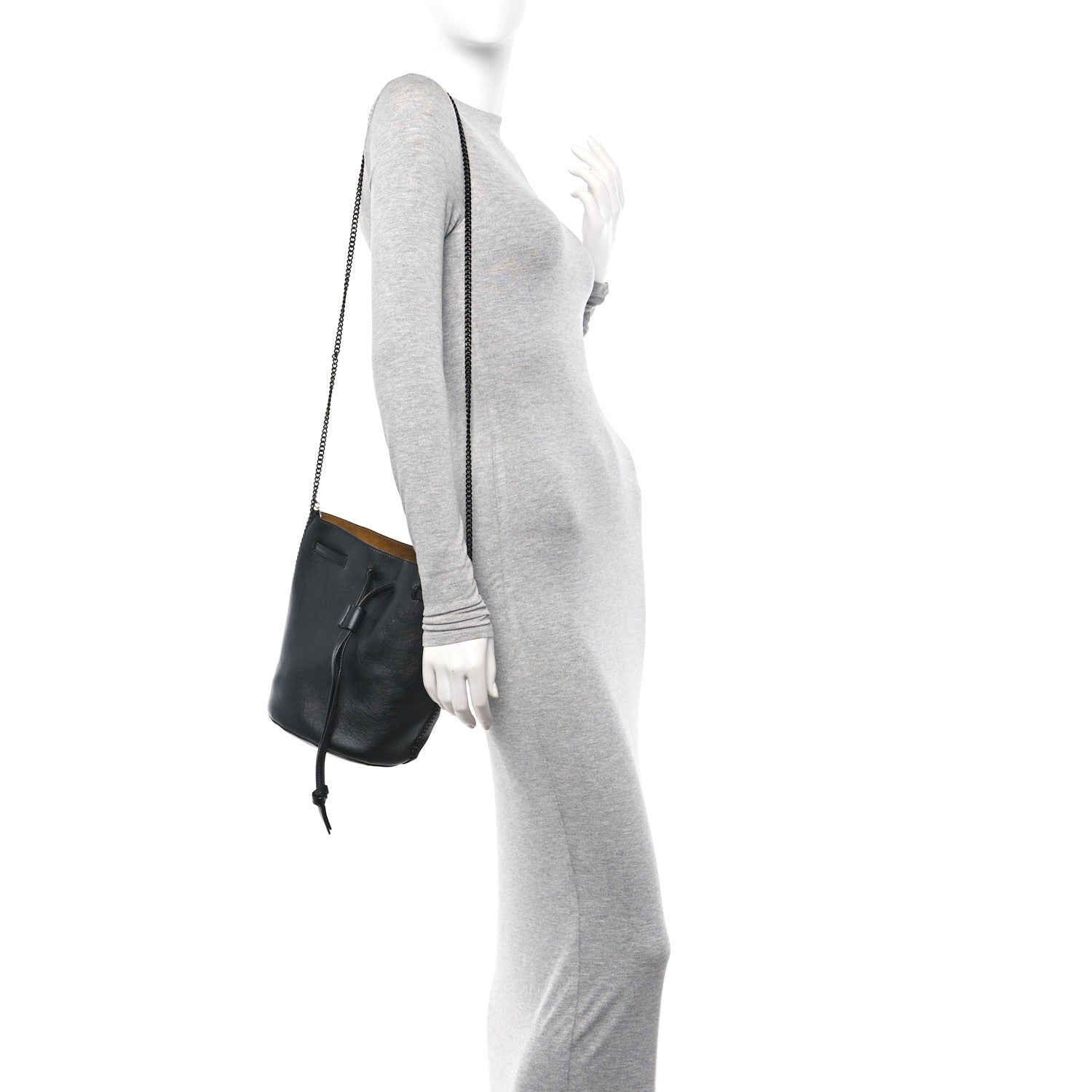 Stella McCartney Eco Alter Nappa Falabella Bucket Bag Black 2 of 11
