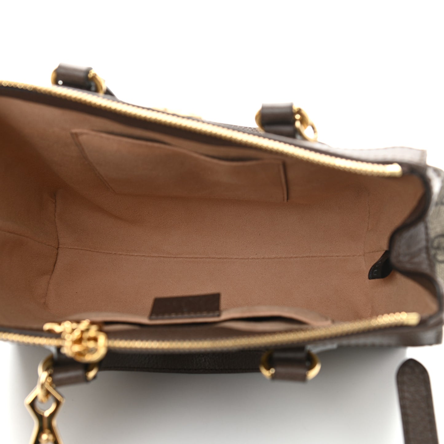 GG Supreme Monogram Small Ophidia Tote Bag Brown