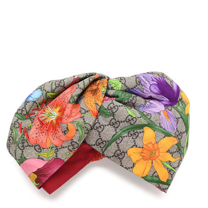 Gucci Silk Monogram Flora Print Headband M Red 1 of 6