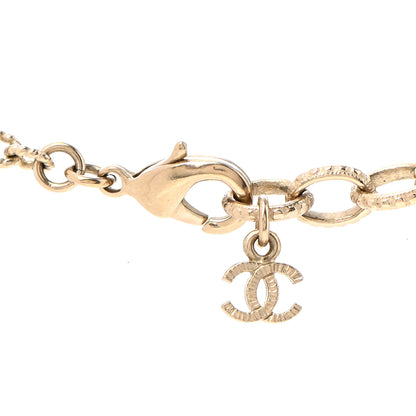 Chanel Resin CC Chain Pendant Necklace Gold Brown 6 of 6