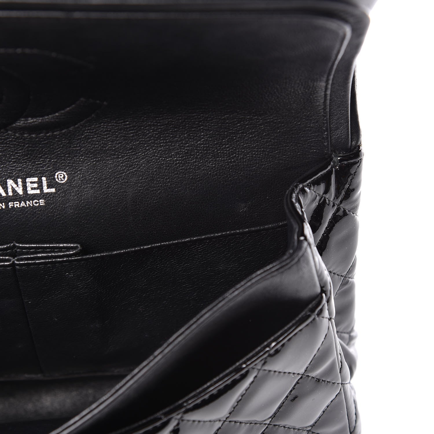 Chanel Patent Quilted Medium Double Flap Black 12 of 18
